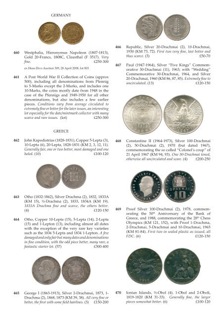 World Coins, Medals & Banknotes
