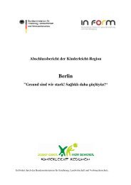 Abschlussbericht der Kinderleicht-Region Berlin - In Form