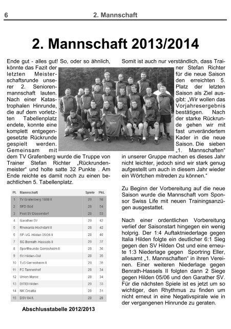 AUSGABE 03/2013 - SC Rhenania Hochdahl 1925 eV