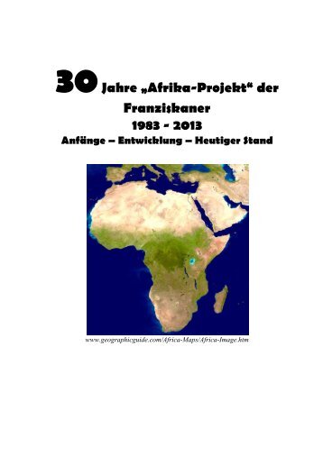 „Afrika-Projekt“ der Franziskaner 1983 - Franziskaner Mission