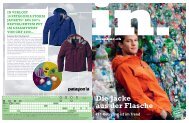 PET-Recycling ist im Trend Die Jacke aus der Flasche - IN-Media