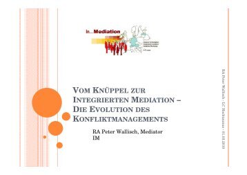 Konfliktmanagement - Integrierte Mediation