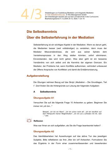 4-3 Die_Selbstkenntnis.pdf - Integrierte Mediation