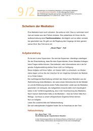 Scheitern der Mediation - Integrierte Mediation