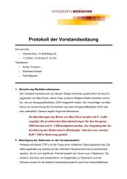 2004-03-01-Vorstandssitzung - Integrierte Mediation