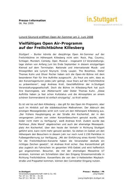 Presse-Information vom 06. Mai 2009 (PDF-Dokument) - in.Stuttgart