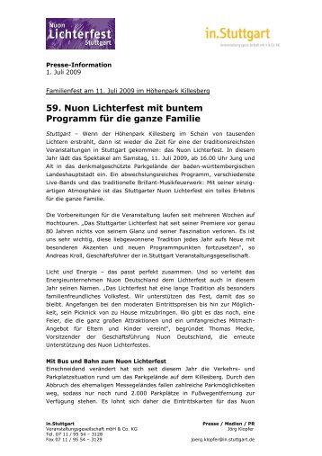 Presse-Information vom 1. Juli 2009 (PDF-Dokument) - in.Stuttgart