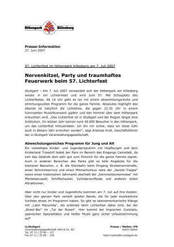 Presse-Information vom 27. Juni 2007 (PDF-Dokument) - in.Stuttgart