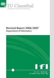Biennial Report 2006/2007 - Institut für Informatik - TU Clausthal