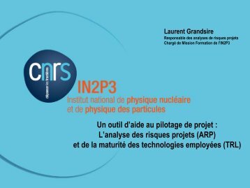 L'analyse des risques projets - IN2P3