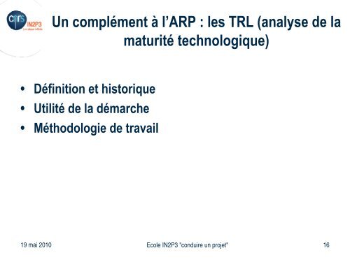 L'analyse des risques projets - IN2P3