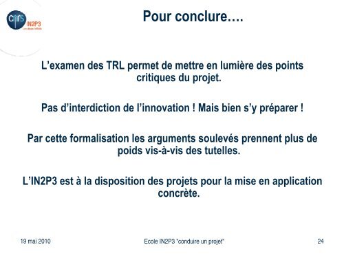 L'analyse des risques projets - IN2P3