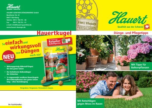 Kleine Gartenfibel», vollständiger Text - Hauert Günther