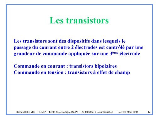 Composants: fonctionnement, modÃ¨les (Richard Hermel) - IN2P3