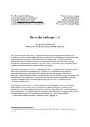 Deutsche Außenpolitik - Langfassung - Goethe-Universität