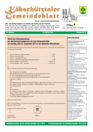 Käbschütztaler Gemeindeblatt - Gemeinde Käbschütztal