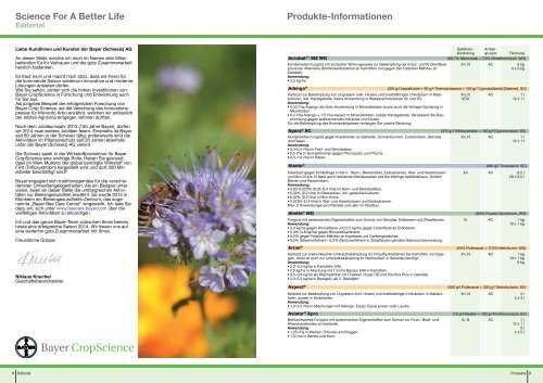 Pflanzenschutz- Empfehlungen 2014 - Bayer CropScience