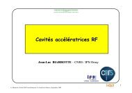 CavitÃ©s accÃ©lÃ©ratrices RF - IN2P3