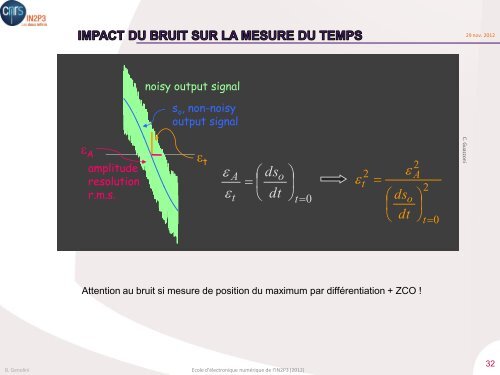 Traitement du signal dans une expÃ©rience IN2P3 - 1