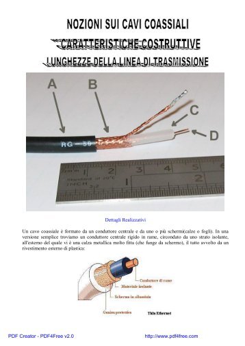 Dettagli Realizzativi Un cavo coassiale è formato da un ... - IN3ECI