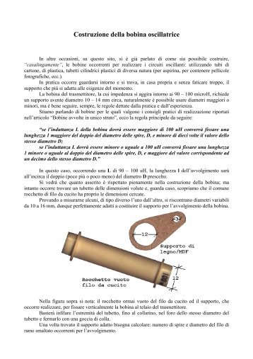 Costruzione della bobina - Le Radio di Sophie