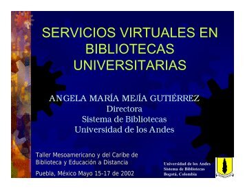 SERVICIOS VIRTUALES EN BIBLIOTECAS UNIVERSITARIAS - inaoe