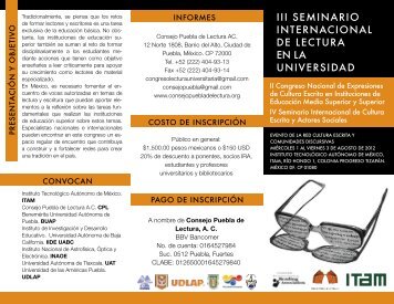 iii seminario internacional de lectura en la universidad - inaoe