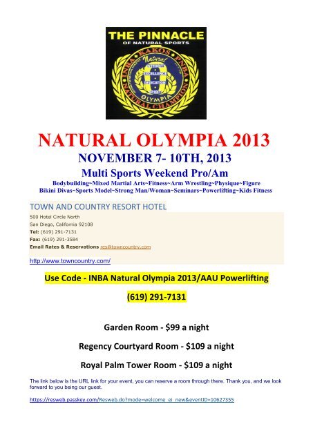 NATURAL OLYMPIA 2013 - INBA