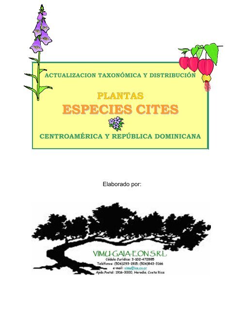 ESPECIES CITES - Instituto Nacional de Biodiversidad