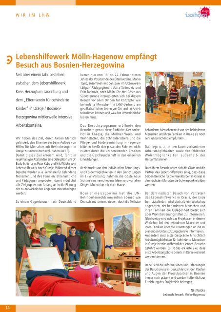 Isshoni Juni 2013 - Lebenshilfewerk Mölln-Hagenow gGmbH