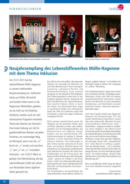 Isshoni Juni 2013 - Lebenshilfewerk Mölln-Hagenow gGmbH