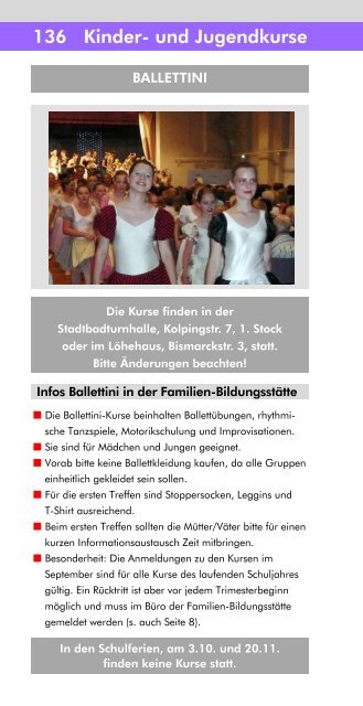 Kinder und Jugendkurse - FBS Bayreuth