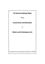 The Decision-Making Model Conservation and Restoration ... - incca