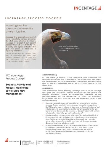 IPC Incentage Process Cockpit - Incentage AG