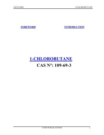 1-CHLOROBUTANE CAS NÂ°: 109-69-3