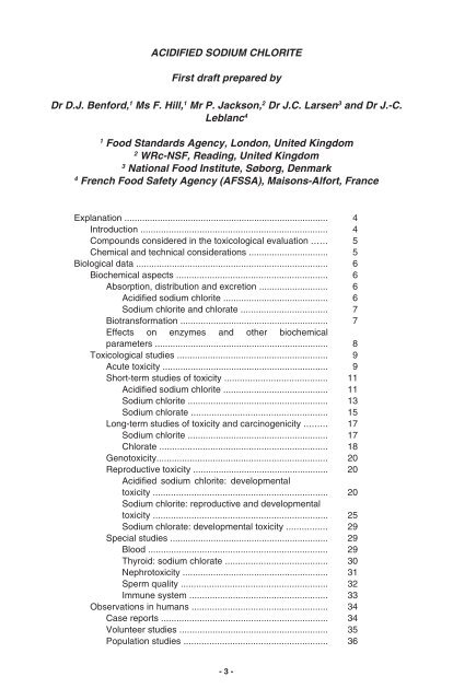Who Food Additives Series 59 Safety Evaluation Of ... - ipcs inchem