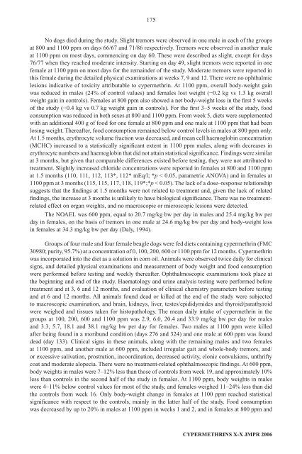 Pesticide residues in food â 2006: Toxicological ... - ipcs inchem