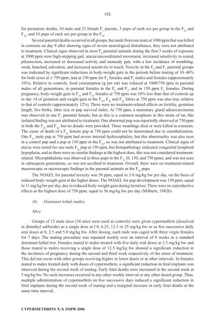 Pesticide residues in food â 2006: Toxicological ... - ipcs inchem