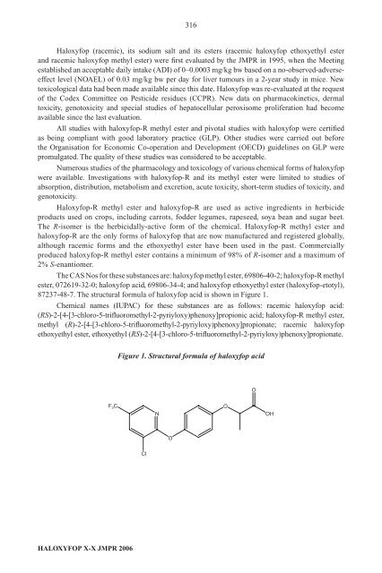 Pesticide residues in food â 2006: Toxicological ... - ipcs inchem