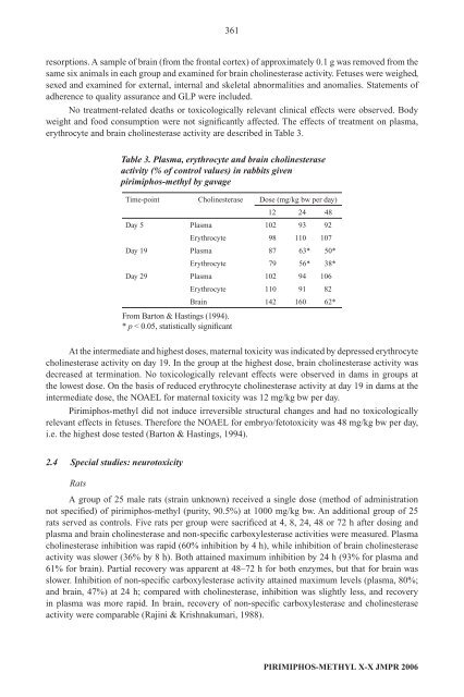 Pesticide residues in food â 2006: Toxicological ... - ipcs inchem