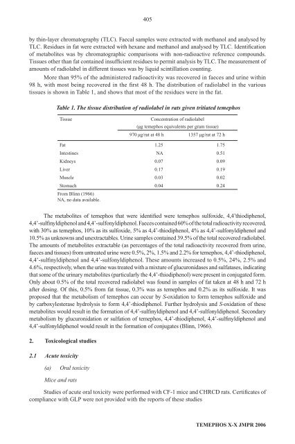 Pesticide residues in food â 2006: Toxicological ... - ipcs inchem