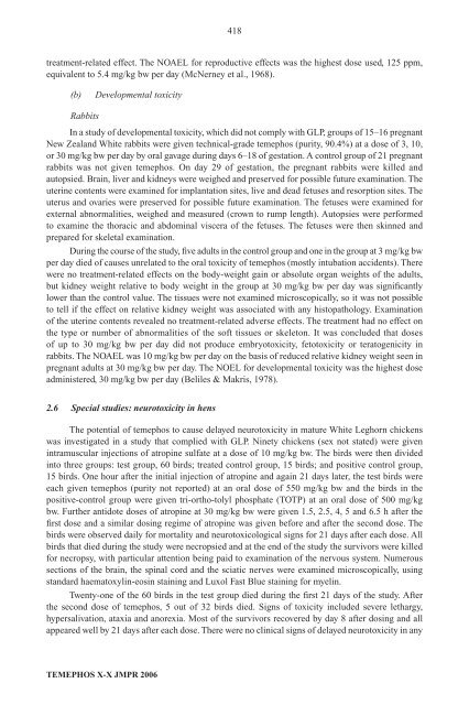 Pesticide residues in food â 2006: Toxicological ... - ipcs inchem