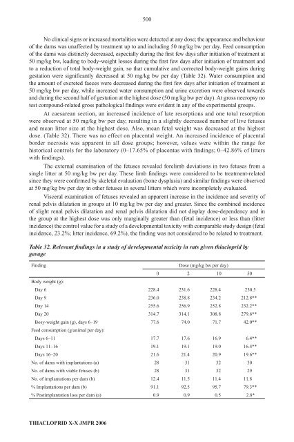 Pesticide residues in food â 2006: Toxicological ... - ipcs inchem