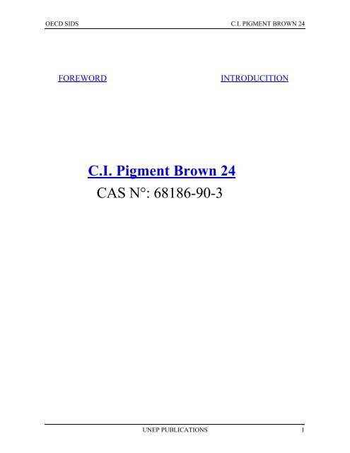 C.I. Pigment Brown 24 CAS NÂ°: 68186-90-3