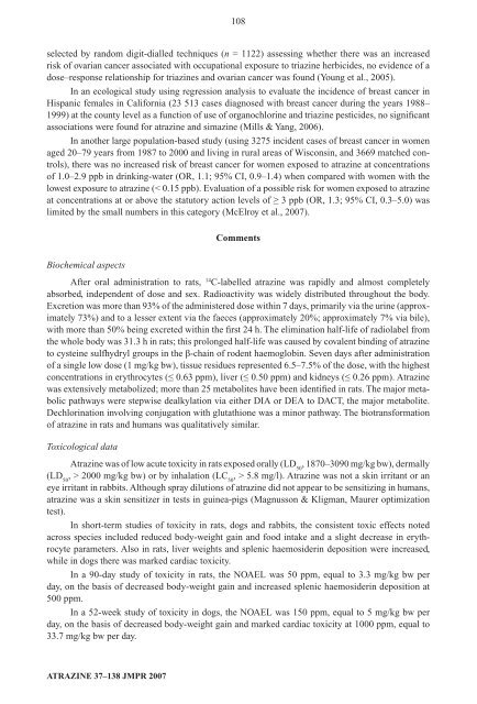 Pesticide residues in food â 2007: Toxicological ... - ipcs inchem