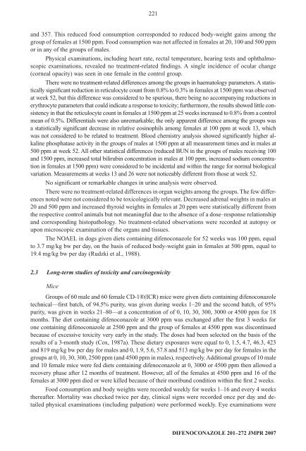 Pesticide residues in food â 2007: Toxicological ... - ipcs inchem