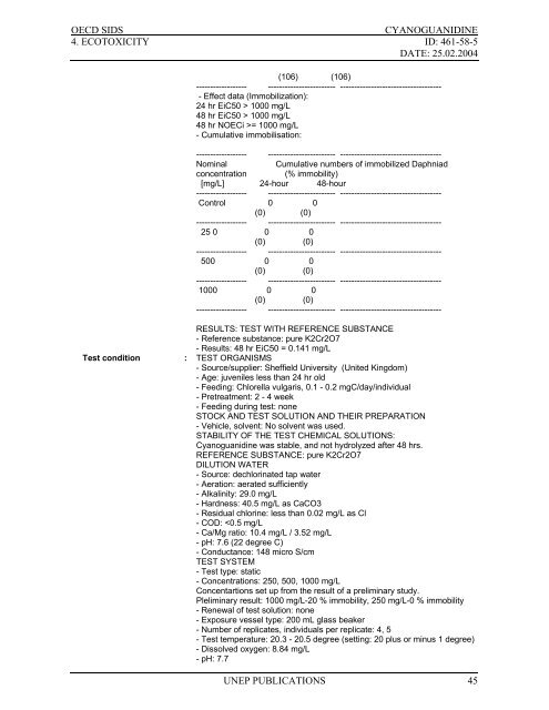 Cyanoguanidine CAS NÂ°: 461-58-5