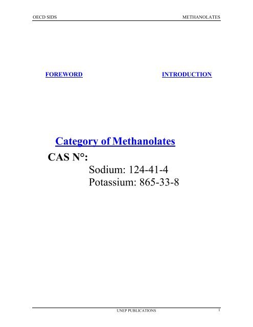Sodium methanolate - ipcs inchem