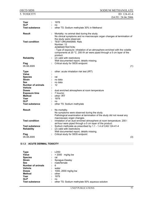 Sodium methanolate - ipcs inchem