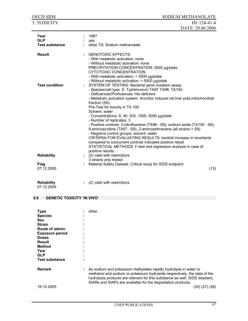 Sodium methanolate - ipcs inchem